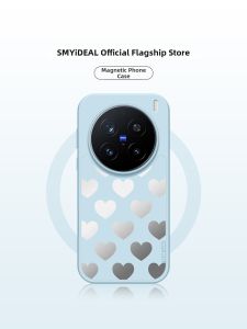 Smyideal | Mirror Blue Heart Magnetic Simple Design Phone Case