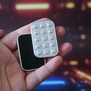 โลหะ EDC Fidget Slider แม่เหล็กอิฐบล็อก Push Slider Haptic Slider Antistres Fidget ของเล่นผู้ใหญ่ความเครียดบรรเทาของเล่น ADHD ออทิสติก