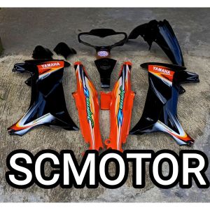 Cover Body Fullset Halus Kasar Yamaha Jupiter Z Lama Old 2003 s/d 2005 Warna Hitam Orange