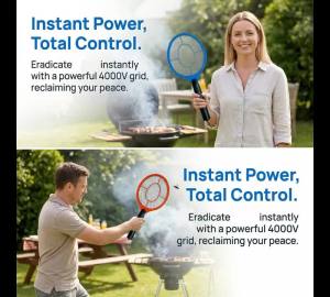 Summer 1pc/2pcs - Lightweight and compact household electric mosquito swatter to achieve efficient mosquito killing
