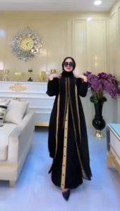Gamis Abaya Turkey Jersey Mix Ceruty Terbaru Size M L XL XXL