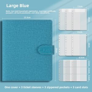 A4 Document Card Holder Driving License Bank Savings Book Storage Album Integrated Passport ID Card Organizer Family Use