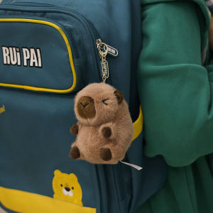 Cute Capybara Plush Toy Backpack Pendant School Bag Decorations Doll Birthday Gift Stuffed Animal Soft PP Cotton Filled