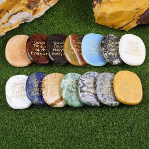 Quà Tặng Bán Chạy Xuyên Biên Giới Natural Semi-Precious Stone Carved "Good Things Happen" Pocket Heart Gift Trang Sức Phụ Kiện DIY