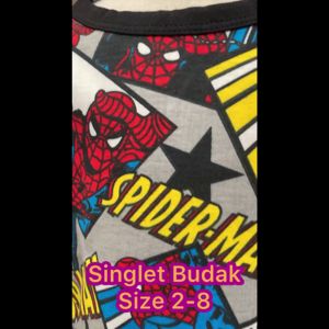 SINGLET BUDAK LELAKI BOYS SIGLET KIDS SINGLET BOYS SLEEVELESS T-SHIRT BAJU BUDAK KIDS TOPS 100% COTTON SINGLET
