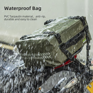 【MY Warehouse】ROCKBROS Motorcycle Rear Seat Bag Waterproof 30L Large Capacity Motor Travel Luggage Bag Reflective Universal Handbag Shoulder Bag