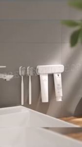 PREFERRED SHOP Wall-Mounted Automatic Flip Toothbrush Holder - Dustproof Waterproof Toothbrush Box - Multifunctional Punch-Free Toothbrush