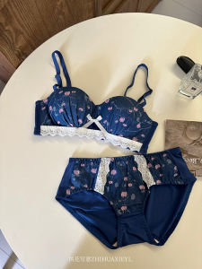 Semi-Cup Wireless Bra Thickened Boosting Bustiness Anti-Sagging for Teenage Girls Underwear V-Neck Design Home Clothes