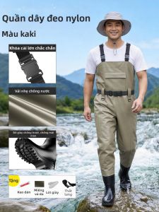 YUZHIYUAN | Bộ Áo Ngư Dân Chống Thấm Nước Nylon Kéo Lên Phía Trên Cơ Thể Gồm Giày