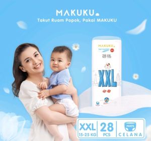 Popok Makuku SAP Diapers Slim Pants XXL28