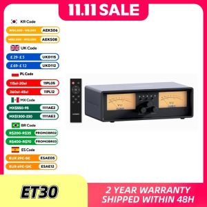NEOHIPO ET30 Amplifier Speaker Selector With VU Meter Speaker Switcher with DB Panel Display Audio Selector