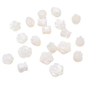 1pcs White Shell Beads Flower Shape Beads Loose Bead for Bracelet Necklace Earring DIY Handmade Jewelry Making Accessories