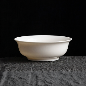 XIYUANJI | Elegant Heat-Resistant White Ceramic Rice Bowl