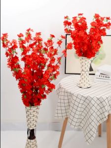 10PCS 65CM Artificial Peach Branch Artificial Cherry Flowers Artificial Flower For Home Decor