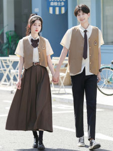 School Uniform Style Performance Outfit Primary And Middle School Class Uniform Set High School Graduation Season Red Song Competition Recitation Performance Clothes