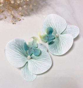 Bohemian Blue Butterfly Orchid Hair Flower Hair Clip Travel Photography Headwear Side Clip Unbranded Fashion Hair Accessories