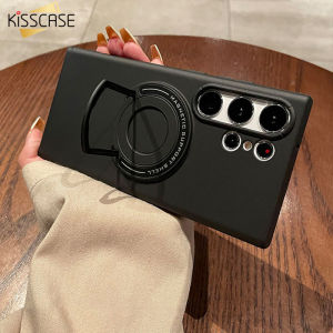 [Giá đỡ MagSafe vô hình] Ốp lưng MagSafe sang trọng Kisscase cho Samsung s23ultra s23plus S23 có giá đỡ Giá để điện thoại di động che mặt sau cứng bằng nhựa PC