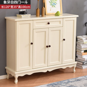 American Style Solid Wood Shoe Cabinet Simple Modern Entrance Hall Cabinet Home Use Doorstep Small Apartment Outdoor