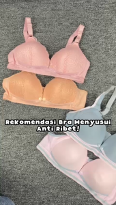 1 Pcs Bra Menyusui Kancing Depa Bra Menyusui Tanpa Kawat Motif Renda BIM-14 Pakaian Dalam Wanita Cewek Perempuan Nursing Bra Maternity Bra