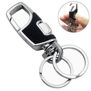 Key Chain with 2 Extra Key Rings Zinc Alloy Car Keychain for Men and Women