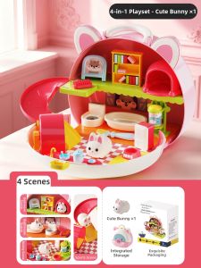 XINGE | Educational Pretend Play Rabbit Mini House Toys
