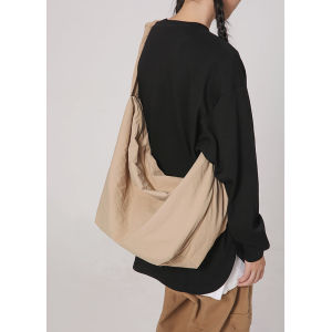 Chic Elegant Korean Style Lazy Style Crossbody Bag Female 2023 New Arrival Casual Dumpling Bag Large Capacity Nylon Bag