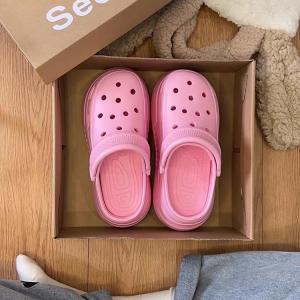Womens Thick Bottom Sandals Spring New Fashion Match Outdoor Beach Slippers Open-Toe Slip-On Casual EVA Comfortable Shoes