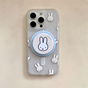 Cartoon Miffy Rabbit Pattern+Stand Phone Case/Suitable for iPhone 14/iPhone 13 Pro Max Phone Case