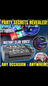 [SG Stock] 8 Eyes LED Mini Spider Light | RGBW 4-in-1 Moving Head Beam | DMX512 & Sound Activated | Professional Stage Lighting for Disco DJ Club & Party