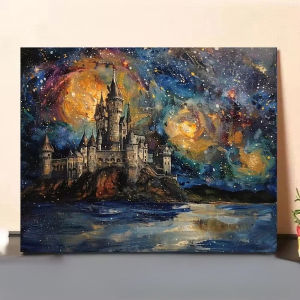 500/1000/1200/2000PCS Jigsaw Puzzle Castle Under The Stars Night Fantasy Scene For Adults Home Wall Decor Brain Teaser Gift