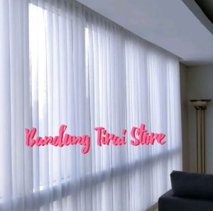 Gorden Vitrase Putih Polos Import Dalaman Hordeng Tinggi 270 cm Lebar 100 150 200 250 300