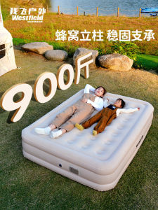 Portable Inflatable Camping Bed for Two with Automatic Air Mattress Perfect for Home Use Outdoor Activities and Travel