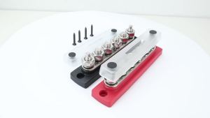 Thanh Đồng Dẫn Điện RV M10 6 Cực 300A Màu Đen/đỏ Chất Liệu Nylon-tím Độ Dẫn Điện Cao Dùng Cho Kết Nối Điện