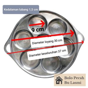 Cetakan MARTABAK MINI BULAT JUMBO Lubang 7 / CETAKAN KUE LUMPUR JUMBO / CETAKAN KUE LEKER MANIS