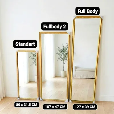 CERMIN RIAS STANDING MIRROR CERMIN FULL BODY Sudah Termasuk Packing Kayu + Bubble