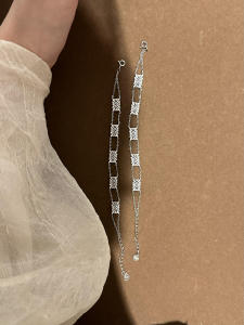 Unique Design Silver Double-Sided Gesang Flower Bracelet for Women Vintage Feel Minority Design High-End Wristband Jewelry