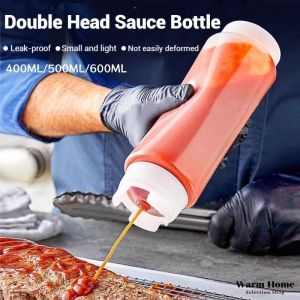 Kitchen Squeeze Bottle First In First Out Squeezer Dual Way Sauce Bottle Sauce Leakproof Ketchup Dispenser