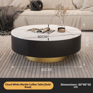 YIZUO | Modern Minimalist Italian Style Marble Round Coffee Table