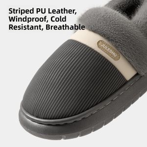 MONLEYTA | Anti-Slip Cotton Slippers Indoor Home Wear Waterproof Warmth For Men And Women With High Heel Fall Winter New Style Outdoor