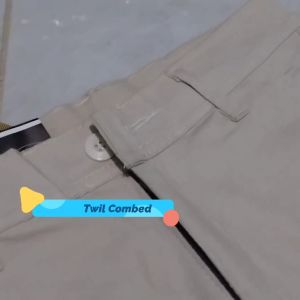 Celana Panjang Pria Reguler Bahan Melar Kain Twil Combed Acara Formal dan Santai Polos