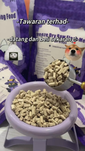 MoeMagic Halal Chicken Freeze Dried 200g 95% Animal Meat 60.9% Protein Add Probiotics + Prebiotics Immunity Boosting Cat/Dog Food snack makanan kucing/makanan anjing