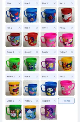 Cartoons kids mug/cup | Cawan cute / cawan budak