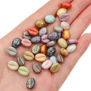 20Pcs sơn bàn tay Acrylic Cà Phê Hạt Đậu hạt đệm rời Cho Vòng tay thủ công Vòng Cổ Bông Tai Keychain Tự Làm Thủ Công Phụ kiện làm đồ trang sức