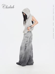 CBXLAB | Street Style Vintage Washed Soft Denim Jeans Distressed Embroidered Casual Pants