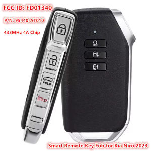 KEYECU New Replacement 3+4 7 Buttons Smart Remote Car Key Fob 433MHz 4A Chip for Kia Niro 2023 P/N: 95440-AT010 FCC ID: FD01340