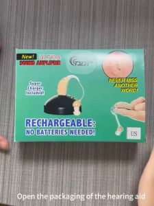 เครื่องช่วยฟัง เครื่องขยายเสียง สำหรับผู้สูงอายุ แบบคล้องหลังหู เสียงชัดเจน ลดเสียงรบกวน hearing aid earphones