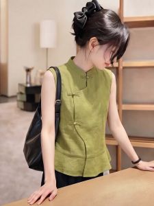 YIKEMAI | Stylish Slim Fit Chinese Style Tank Top