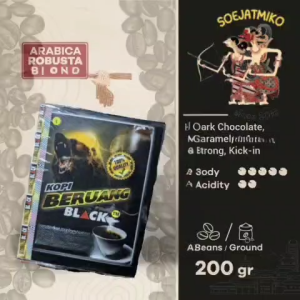 1box 10sachet kopi robusta cap bruang black giling kasar 1box 10sachet orisinil