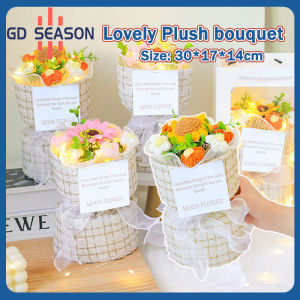 Lovely Plush Flower Bouquet Cute Creative Flower Handmade Flower Valentines Day Gift Flower Bouquet