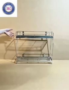 KỆ GIA VỊ 2 TẦNG INOX ĐẶC 304 CAO CẤP DÀY DẶN. dụng cụ phòng bếp cao cấp tiện dụng 15x38 và 15x48